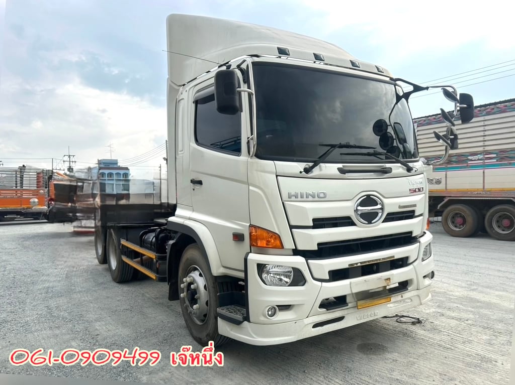 🔥เข้าใหม่ น้องป้ายหัวแดง หัวลากเสริมคานหน้า ลงเล่มแล้ว Hino FG8J 260 แรงม้า ปี 66 (3055)
