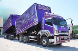 สิบล้อดั้มพ์พ่วง ISUZU FXZ 360 แรงม้า ปี 54 ลูกปี 55 (9033,0857)