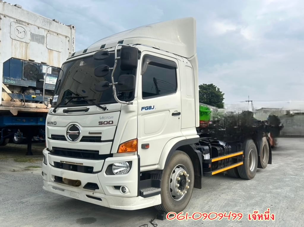 🔥เข้าใหม่ น้องป้ายหัวแดง หัวลากเสริมคานหน้า ลงเล่มแล้ว Hino FG8J 260 แรงม้า ปี 66 (3055)
