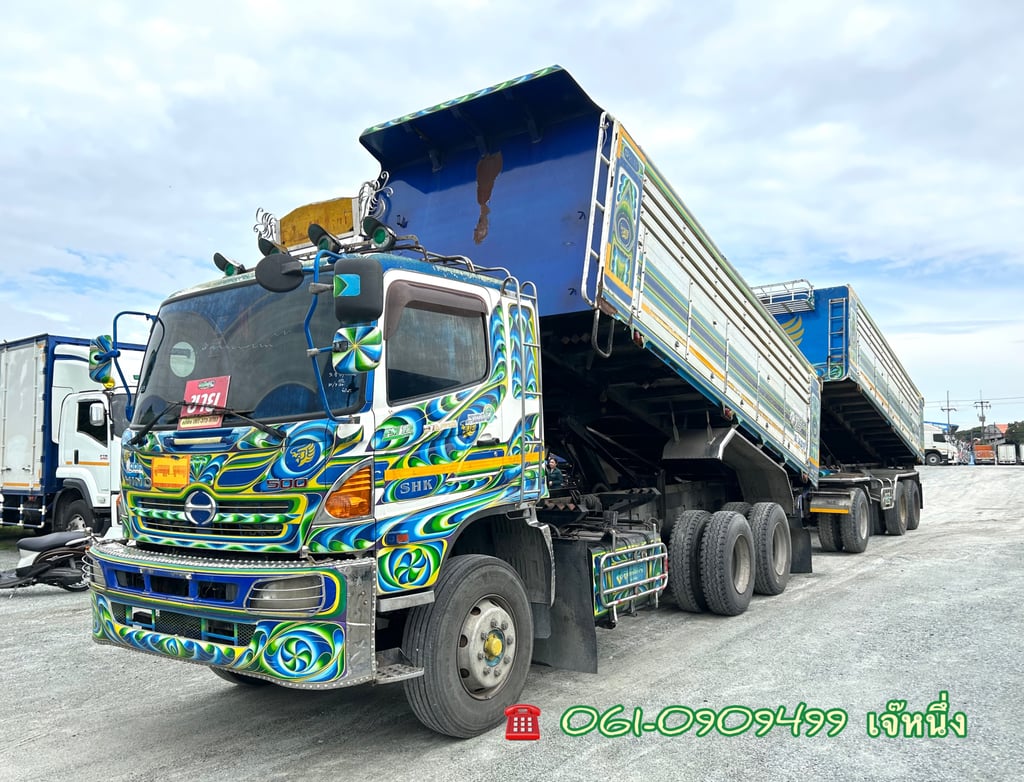 🔥 Vายตัด สิบล้อดั้มพ์แม่ลูก Hino FM1A 344 แรงม้า ปี 2556 (3163) 🔥 Vายตัด สิบล้อดั้มพ์แม่ลูก Hino FM1A 344 แรงม้า ปี 2556 (3163)