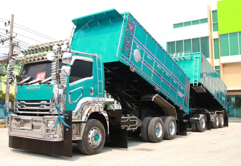 สิบล้อดั้มพ์พ่วง ISUZU FXZ  360 แรงม้า ปี 65 (1245,1246)
