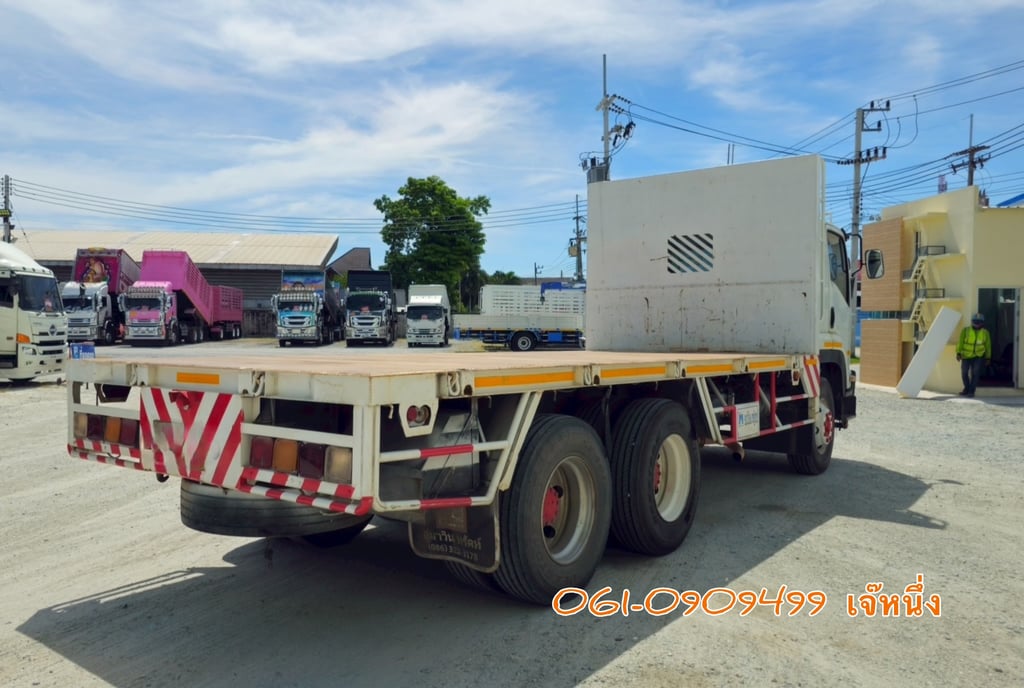 💥ลด 90,000 บาท สิบล้อพื้นเรียบสองเพลา Isuzu Fvz  300 แรงม้า ปี 2557 (0812)