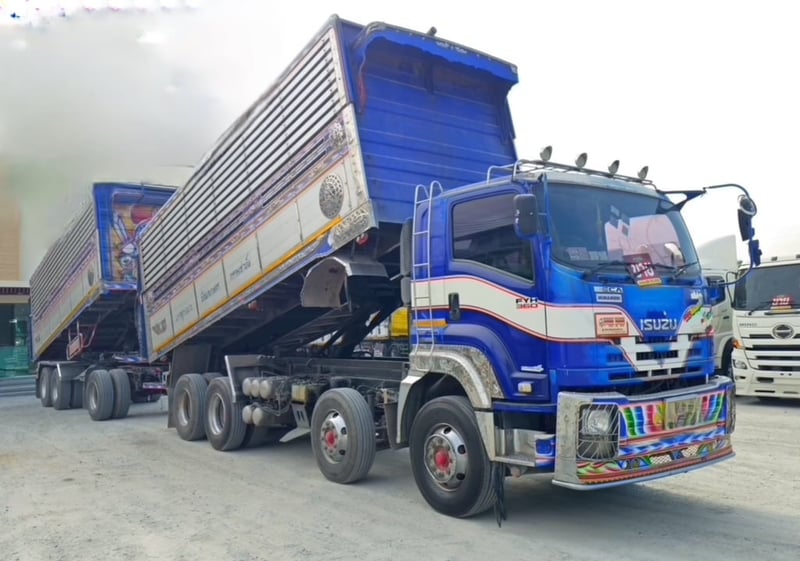 🔥Vายตัด  1,690,000 บาn🔥  👉12 ล้อดั้มพ์พ่วงเกษตรชุดใหญ่ ISUZU FYH 360 แรง ปี 56 (2465,2466)