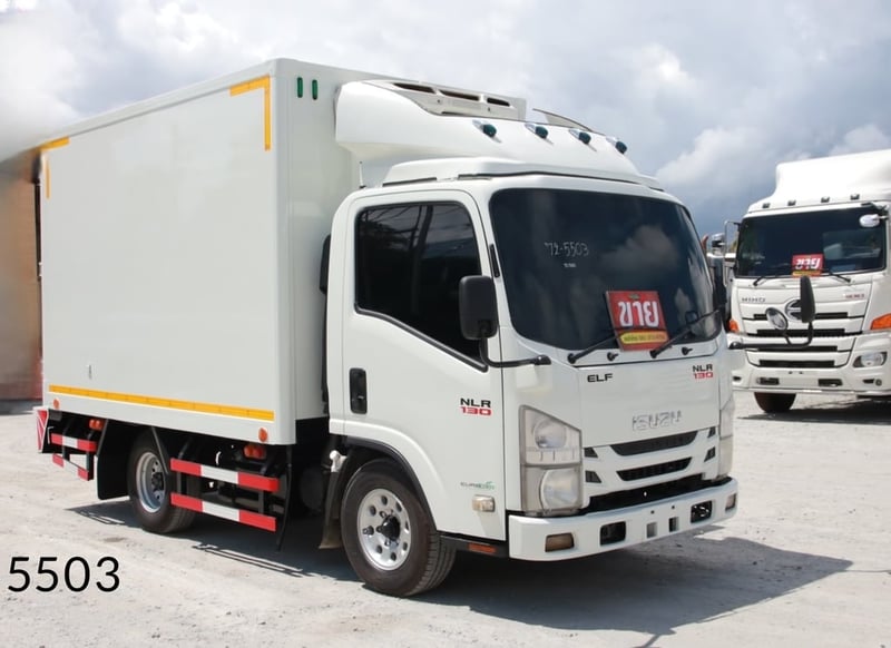 🔥 ขายตัด! ใครช้าคือพลาด ☎️สนใจโทร. 061-0909499  สี่ล้อตู้เย็น ISUZU NLR 130 แรงม้า ปี 62 (5503)