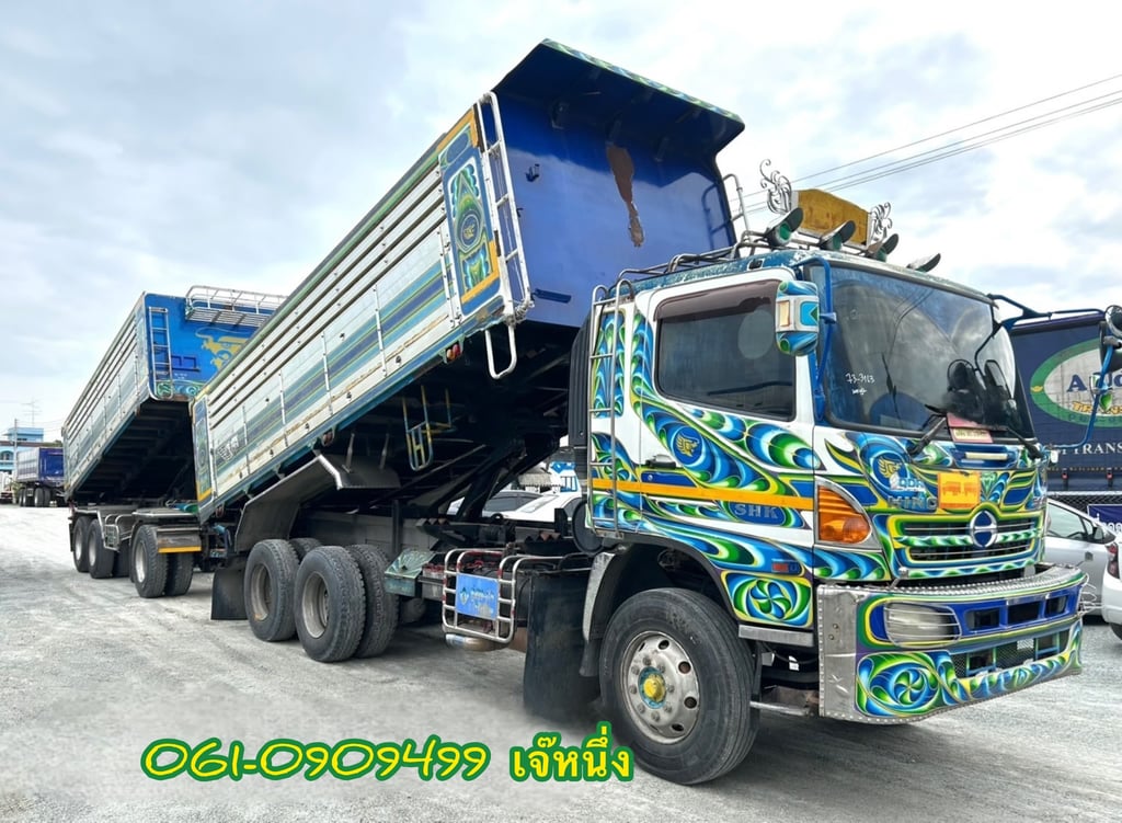 สิบล้อดั้มพ์พ่วง Hino FM1A  344 แรงม้า ปี 2556 (3163)