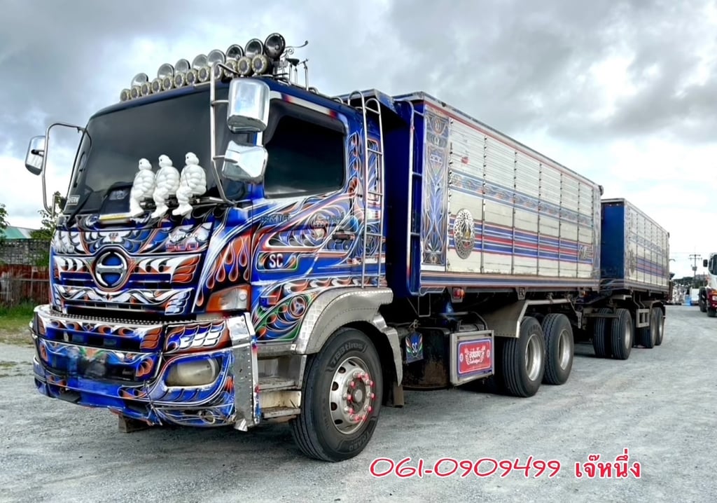 🔥 Vายตัด พ่วงเดียวจบ‼️สิบล้อดั้มพ์พ่วง Hino Victor  344 แรงม้า ปี 60 (0063)