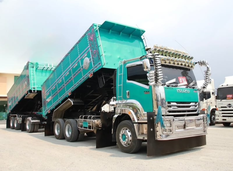 สิบล้อดั้มพ์พ่วง ISUZU FXZ  360 แรงม้า ปี 65 (1245,1246)