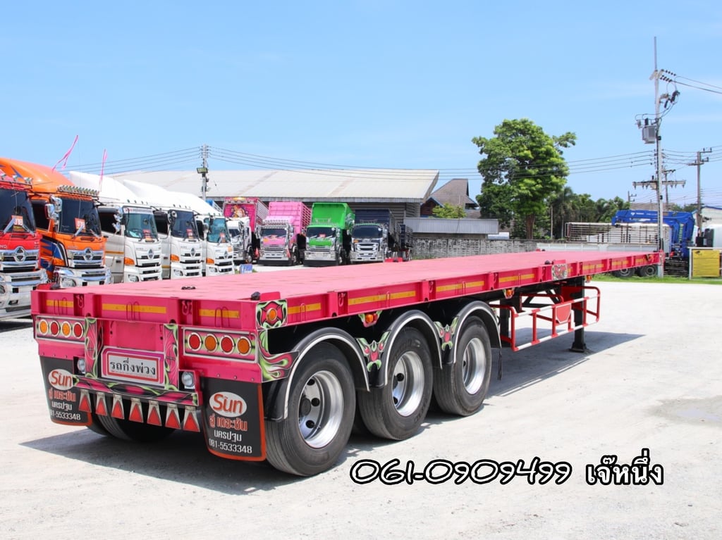 หางเเพื้นเรียบสามเพลา อู่เดอะซัน ปี 2565 (0376)