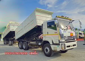  🚛 คุ้มสองต่อ โปร 2 เด้ง!🔥 สิบล้อดั้มพ์พ่วงISUZU FXZ  360 แรงม้า ปี 2565 (9575)