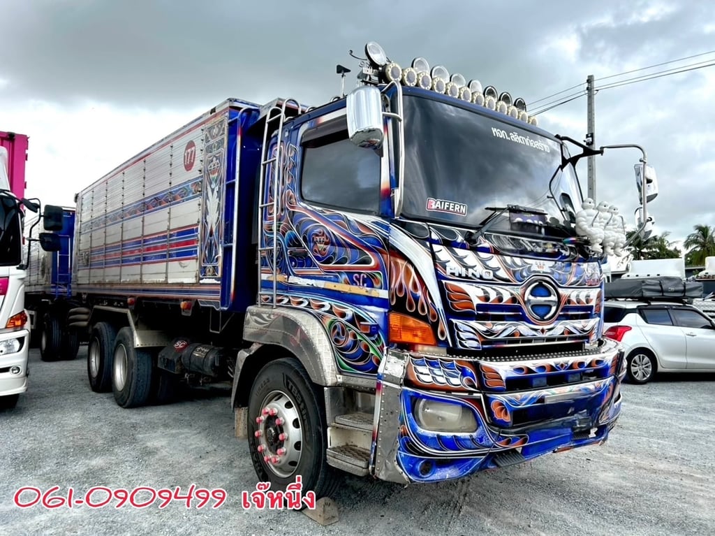 🔥 Vายตัด พ่วงเดียวจบ‼️สิบล้อดั้มพ์พ่วง Hino Victor  344 แรงม้า ปี 60 (0063)