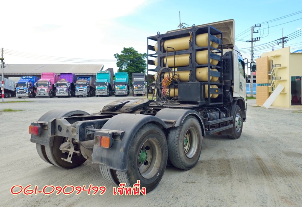 🔥ซื้อคู่หัวหางช่วยดาวน์ 120,000 บาท  สิบล้อหัวลาก CNG HINO  FM2P 360 แรง ปี 57 (6646)