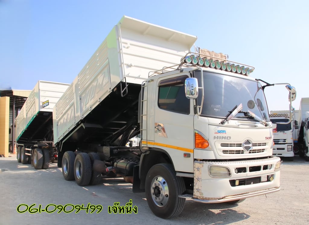 ทุนไม่พอ!! เราช่วยได้🔥โปรช่วยดาวน์ 6% ของราคารถ สิบล้อดั้มพ์พ่วง Hino FM1A  344 แรงม้า ปี 2557 (6379,8972)