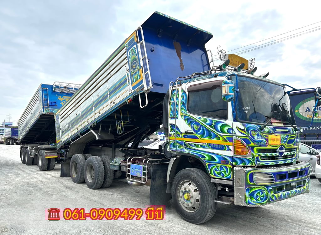 🔥 Vายตัด สิบล้อดั้มพ์แม่ลูก Hino FM1A 344 แรงม้า ปี 2556 (3163) 🔥 Vายตัด สิบล้อดั้มพ์แม่ลูก Hino FM1A 344 แรงม้า ปี 2556 (3163)