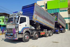 12 ล้อดั้มพ์พ่วงเกษตรชุดใหญ่ ISUZU FYH 360 แรงม้า ปี 2556 (2507,2508)