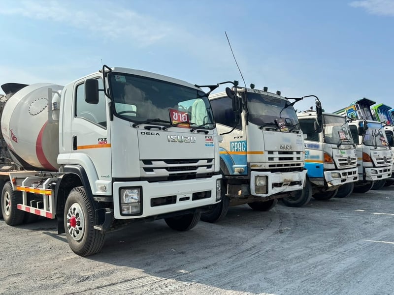 #Vาย สิบล้อโม่ปูน ISUZU  FXZ 320 แรง  ยังไม่จดทะเบียน (0237)   ไมล์ 3 หมื่นกว่าโล โม่ ZF เยอรมันนี 7 คิว