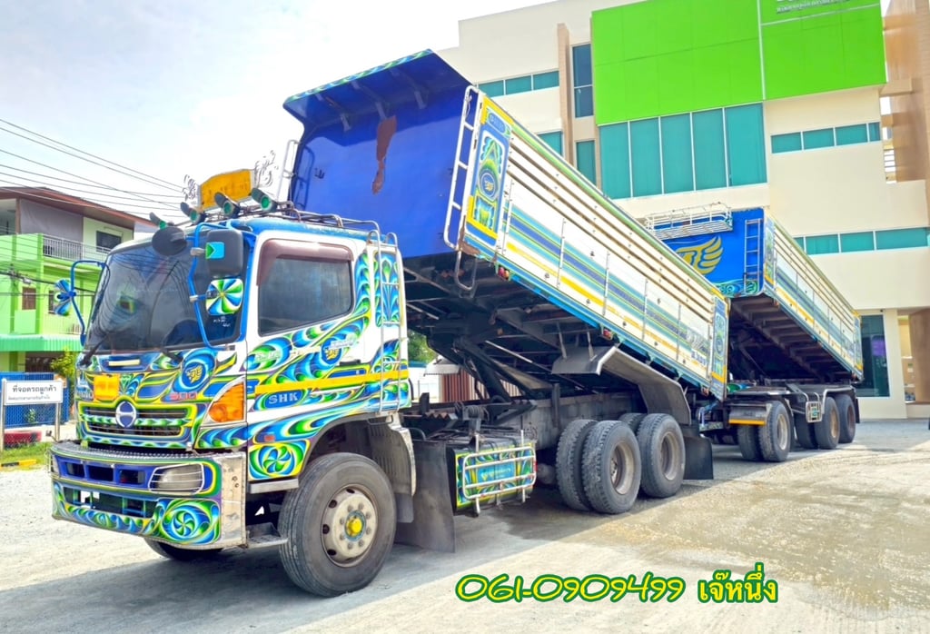 ทุนไม่พอ!! เราช่วยได้🔥โปรช่วยดาวน์ 6% ของราคารถ สิบล้อดั้มพ์พ่วง Hino FM1A  344 แรงม้า ปี 2556 (3163)