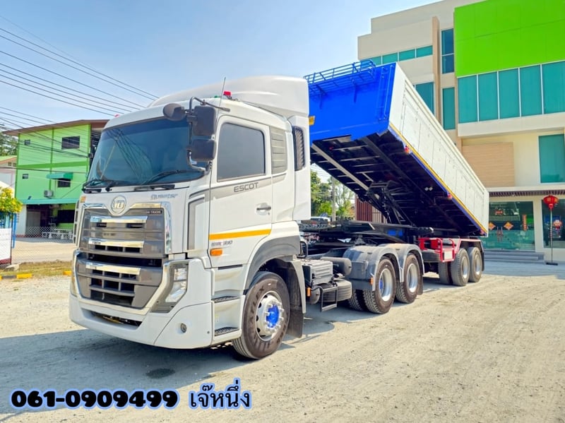 สิบล้อหัวลาก UD GWE 398 แรงม้า ปี 63 (5867) 👉หางเซมิดั้มพ์สองเพลา อู่ BPT ปี 58 (5865)