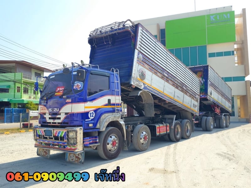 🔥Vายตัด🔥 12 ล้อดั้มพ์พ่วงเกษตรชุดใหญ่ ISUZU FYH 360 แรง ปี 56 (2486,2485)