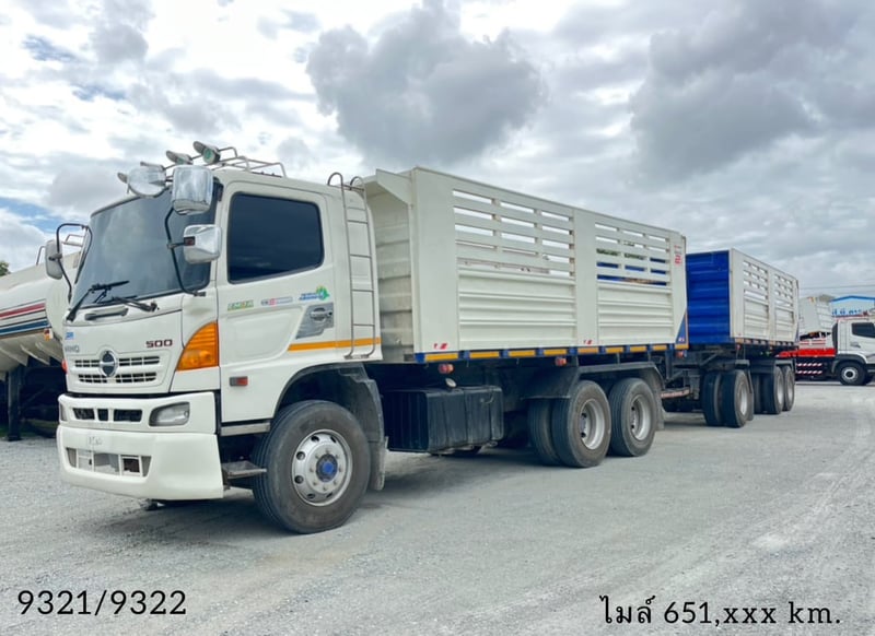  สิบล้อดั้มพ์พ่วง HINO FM1A  344 แรงม้า แม่ ปี 53 ลูก ปี 55  (9321,9322)