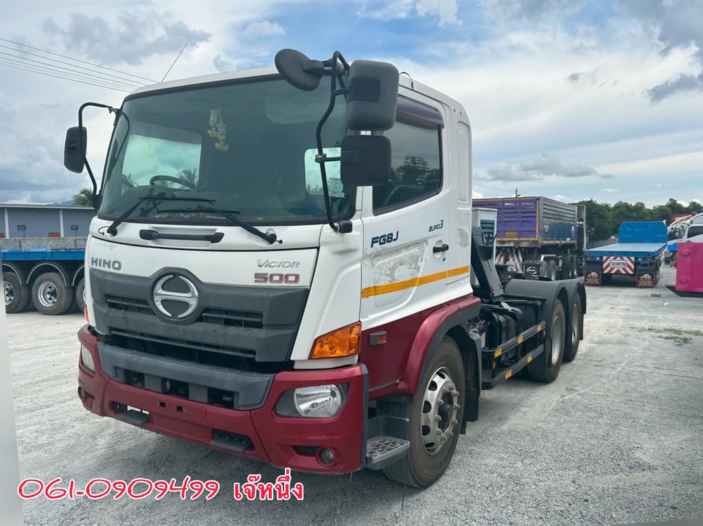 🔥ซื้อคู่หัวหางช่วยดาวน์ 120,000 บาท  หัวลากเสริมคานหน้า  ลงเล่มแล้ว Hino FG8J  260 แรงม้า ปี 62 (2335)