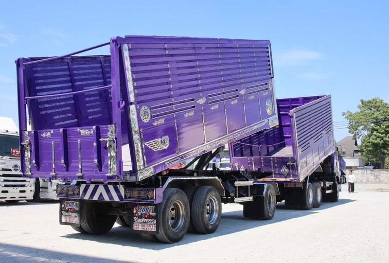 สิบล้อดั้มพ์พ่วง ISUZU FXZ 360 แรงม้า ปี 54 ลูกปี 55 (9033,0857)