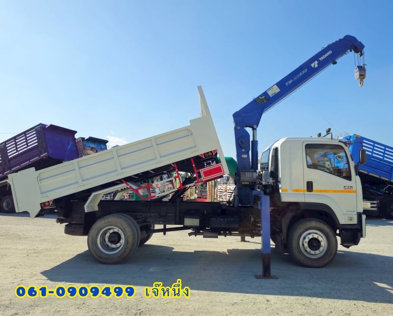 🔥ที่สุดของความคุ้ม‼️ หกล้อดั้มพ์ติดเครน ISUZU FTR  240 แรงม้า 2566 (3266)