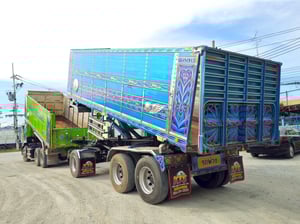 สิบล้อดั้มพ์พ่วง Hino FM1A  344 แรง ปี 66 ลูกปี 65 (5902,2075)