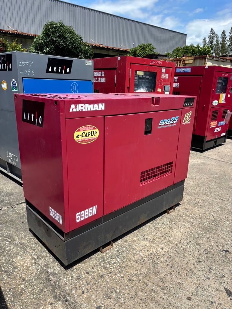 เครื่องปั่นไฟแอร์แมน25kva เครื่องปั่นไฟแอร์แมน25kva