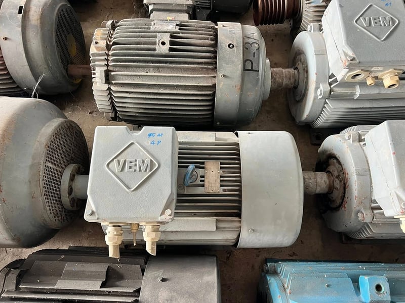 มอเตอร์ไฟฟ้ากำลัง🇩🇪 VEM Germany 🇩🇪ขนาด 75 HP  4 pole  1470 rpm⚡️380V⚡️เข้ามา 3 ตัว