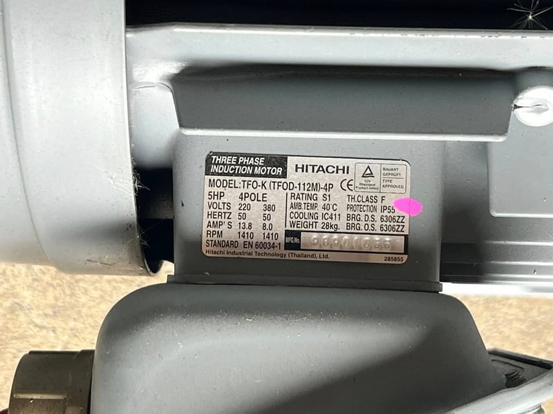 มอเตอร์ไฟฟ้า HITACHI ขนาด 5 HP 4 POLE 1410 RPM⚡️380V⚡️เข้ามา 6 ตัว สภาพนางฟ้า‼️ มอเตอร์ไฟฟ้า HITACHI ขนาด 5 HP 4 POLE 1410 RPM⚡️380V⚡️เข้ามา 6 ตัว สภาพนางฟ้า‼️