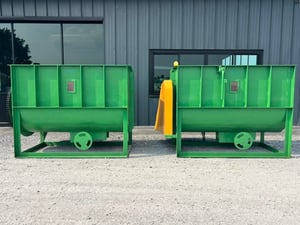 ถังเหล็กกวนผสมแนวนอน ขนาด 500 KG ชุดเกียร์ต้นกำลัง 10 HP⚡️380V⚡️เข้ามา 2 ตัว