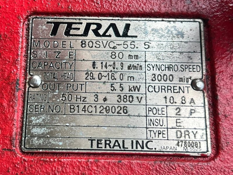 ปั้มจุ่มแช่ไดโว่(Submersible)🇯🇵TERAL & TSURUMI & EBARA🇯🇵ขนาด 7.5 HP⚡️380V⚡️เข้ามา 5 ตัว ปั้มจุ่มแช่ไดโว่(Submersible)🇯🇵TERAL & TSURUMI & EBARA🇯🇵ขนาด 7.5 HP⚡️380V⚡️เข้ามา 5 ตัว