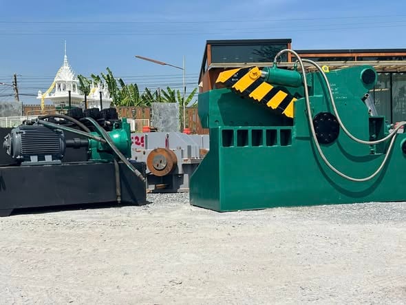 กรรไกรตัดงับเศษเหล็ก ขนาดใหญ่ BIG SIZE รุ่นไฮดรอลิค ปากมีด 32” ( 80 cm ) ชุดต้นกำลังไฮดรอลิค 40 HP⚡️380V⚡️