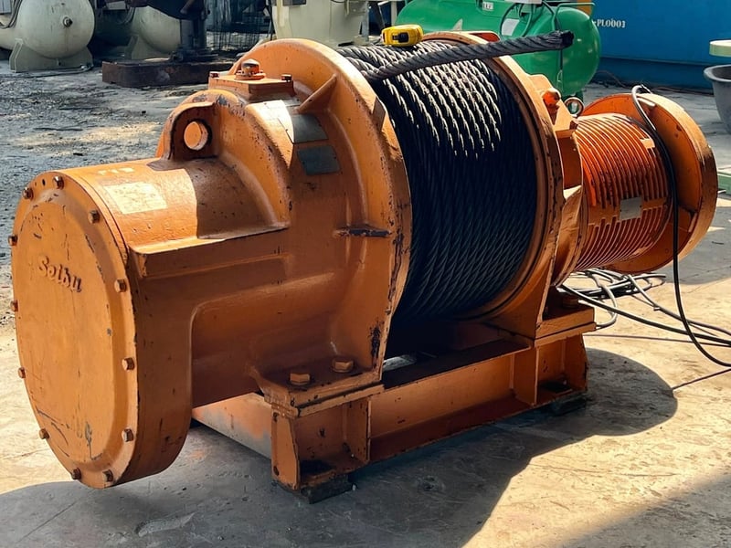 วินซ์สลิงไฟฟ้าเก่าญี่ปุ่น(กว้าน)🇯🇵SEIBU WINCH JAPAN🇯🇵Typs : PWS 30 ton  สลิงยาว 100 เมตร โต 25 mm ( 1” )⚡️380V⚡️💥#สดจากนอก🇯🇵💥