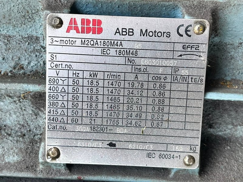 มอเตอร์ไฟฟ้ากำลังของใหม่เก็บสแป💯🇩🇪 ABB & MITSUBISHI 🇯🇵⚡️380V⚡️💥#ของใหม่เก็บสแปยังไม่ได้ใช้งาน💯💥    เข้ามา 2 ตัว 🇩🇪ABB 25 HP 4 P (แบบหน้าแปลน) 🇯🇵MITSUBISHI 30 HP  4 P