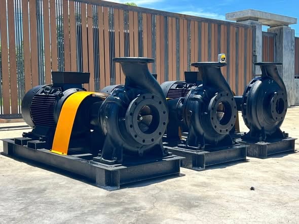 ชุดปั้มน้ำกรุนฟอสต์ GRUNDFOS ใบพัดทองเหลือง  ขนาดท่อ 8”~ 6”  มอเตอร์ 60 HP 380V