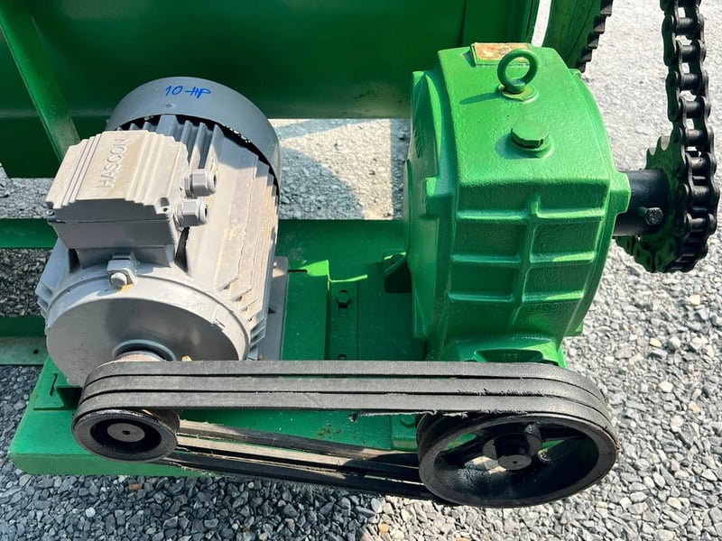 ถังเหล็กกวนผสมแนวนอน ขนาด 500 KG ชุดเกียร์ต้นกำลัง 10 HP⚡️380V⚡️เข้ามา 2 ตัว