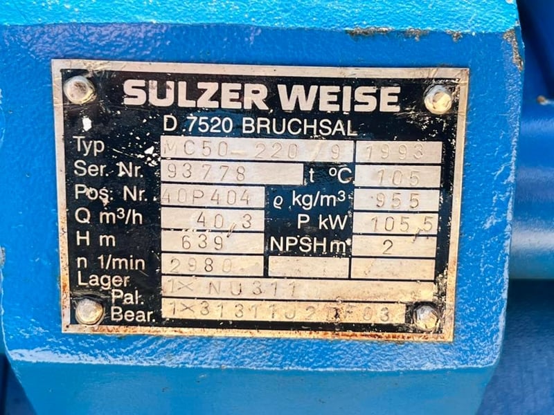 ปั้มมัลติจสเตทหลายใบพัด 🇩🇪SULZER WEISE GERMANY🇩🇪 งานยุโรปสเตนเลสเกรดพรีเมี่ยม 4”~ 2” H : 639 m Q : 40.3 m3h ใช้กับมอเตอร์ขนาด 150 ~ 180 HP เข้ามา 3 ตัว ปั้มมัลติจสเตทหลายใบพัด 🇩🇪SULZER WEISE GERMANY🇩🇪 งานยุโรปสเตนเลสเกรดพรีเมี่ยม 4”~ 2” H : 639 m Q : 40.3 m3h ใช้กับมอเตอร์ขนาด 150 ~ 180 HP เข้ามา 3 ตัว