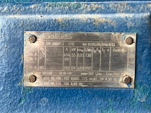 มอเตอร์ไฟฟ้ากำลัง SIEMENS รอบช้าพิเศษ ขนาด 75 HP 8 POLE 738 RPM⚡️380V⚡️ มอเตอร์ไฟฟ้ากำลัง SIEMENS รอบช้าพิเศษ ขนาด 75 HP 8 POLE 738 RPM⚡️380V⚡️