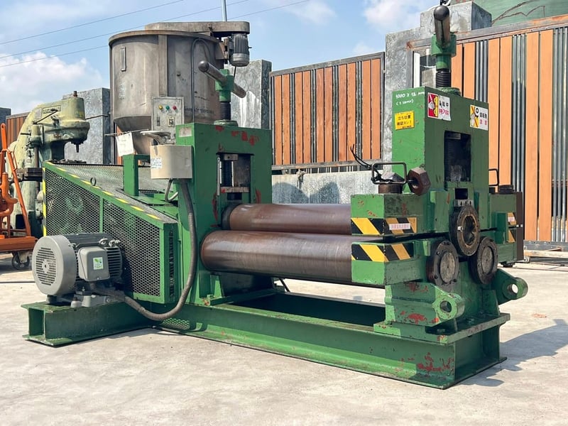 เครื่องม้วนเหล็กแผ่นเก่าญี่ปุ่น ขนาดเพลายาว 1 เมตร ม้วนหนา 12 mm ( 1000 x 12 mm )⚡️380V⚡️💥#สดจากนอก🇯🇵💥 เครื่องม้วนเหล็กแผ่นเก่าญี่ปุ่น ขนาดเพลายาว 1 เมตร ม้วนหนา 12 mm ( 1000 x 12 mm )⚡️380V⚡️💥#สดจากนอก🇯🇵💥