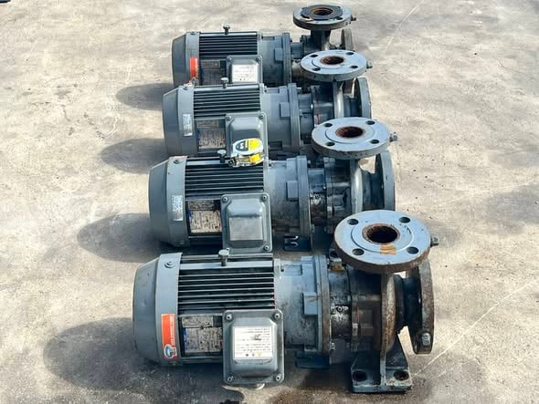 ปั้มน้ำหอยโข่ง🇯🇵EBARA JAPAN🇯🇵ใบพัดสเตนเลส ขนาด 2 HP  ท่อ 2.5”~ 2”⚡️380V⚡️เข้ามา 4 ตัว