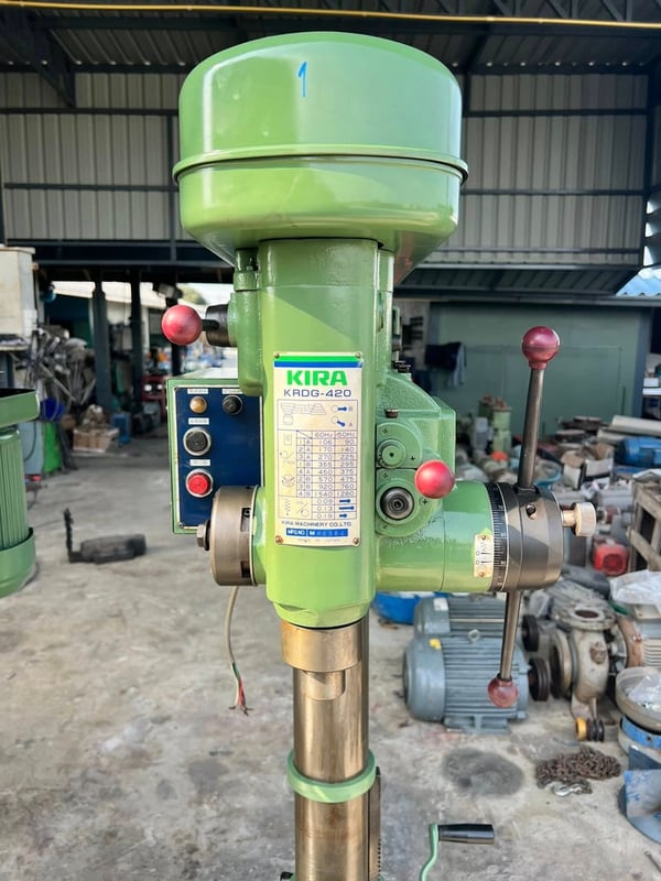 สว่านแท่นเก่าญี่ปุ่น🇯🇵KIRA JAPAN🇯🇵รุ่น 420 (1.1 ต่อ 4”)⚡️380V⚡️เช็คฟิตทั้งระบบพร้อมใช้ เข้ามา 6 ตัว💥#สดจากนอกเก่าญี่ปุ่น💥