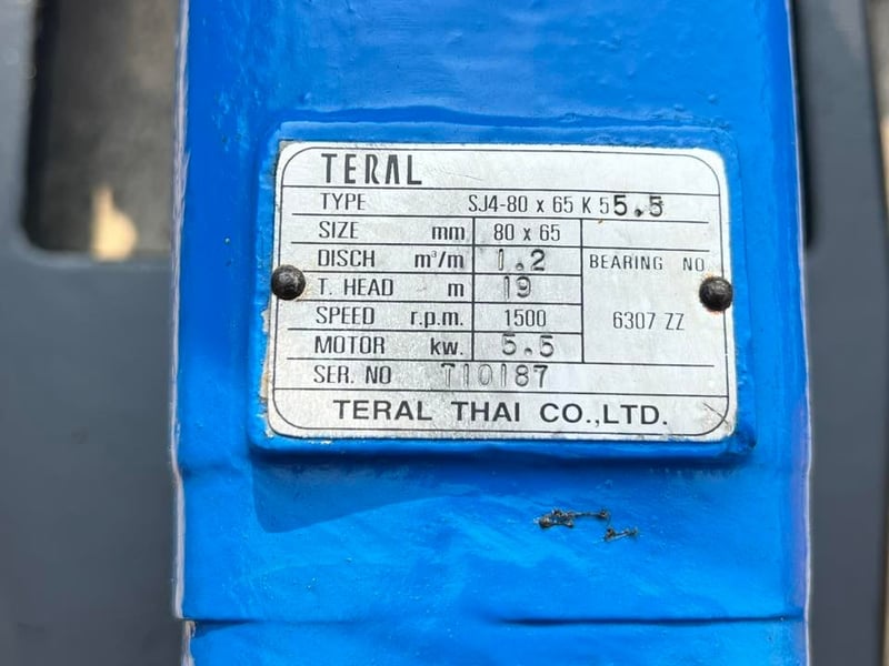 ชุดปั้มน้ำหอยโข่ง🇯🇵KAWAMOTO & TERAL🇯🇵ขนาด 7.5 HP  ท่อ 3”~ 2.5”⚡️380V⚡️เข้ามา 3 ชุด
