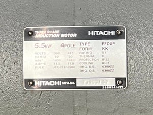 มอเตอร์ไฟฟ้า🇯🇵HITACHI JAPAN🇯🇵ขนาด 5~7.5~10 HP⚡️380V⚡️เข้ามาหลายตัวงานตัดประมูลสภาพสด