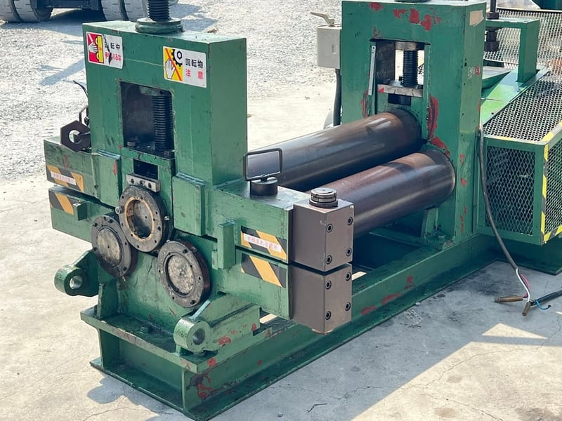 เครื่องม้วนเหล็กแผ่นเก่าญี่ปุ่น ขนาดเพลายาว 1 เมตร ม้วนหนา 12 mm ( 1000 x 12 mm )⚡️380V⚡️💥#สดจากนอก🇯🇵💥 เครื่องม้วนเหล็กแผ่นเก่าญี่ปุ่น ขนาดเพลายาว 1 เมตร ม้วนหนา 12 mm ( 1000 x 12 mm )⚡️380V⚡️💥#สดจากนอก🇯🇵💥