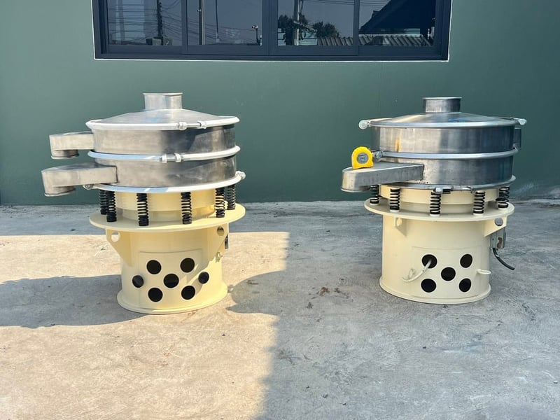 ถังร่อนเขย่างานสเตนเลสแบบ2ชั้น ขนาด 50 cm⚡️380V⚡️เข้ามา 2 ตัว