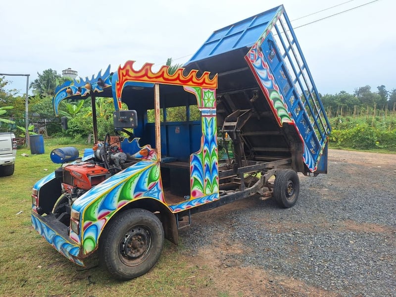 ขายอีแต๋นดั้ม เครื่องRT140แรง สตารทกุญแจ ดั้มต่อใหม่ใช้งานน้อย กะทะบรรทุก แหนบเสริม ภาษีมี มีเล่ม พร้อมใช้งาน