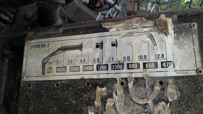 เครนติดรถบรรทุก HIAB105-2 ยกได้ 4.5 ตัน พร้อมปั้มไฮโดรลิค