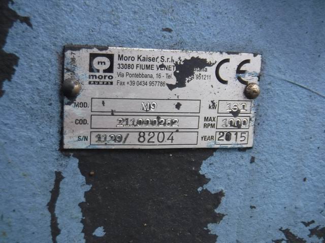 MORO KAISER M9 ปั้มสูญญากาศ ดูดโคลน VACUUM PUMP MORO M9