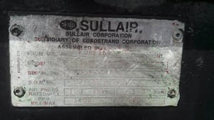 ปั้มลม ยี่ห้อ SULLAIR 1300CFM เก่าเมืองนอก